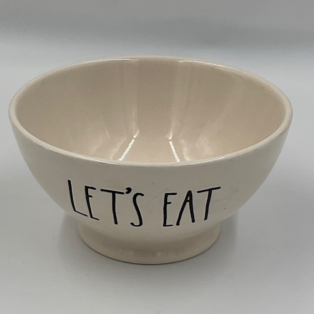 NWOT Rae Dunn by Magenta LET’S EAT Bowl for Cereal Ice Cream Soup or Snacks - Picture 5 of 14